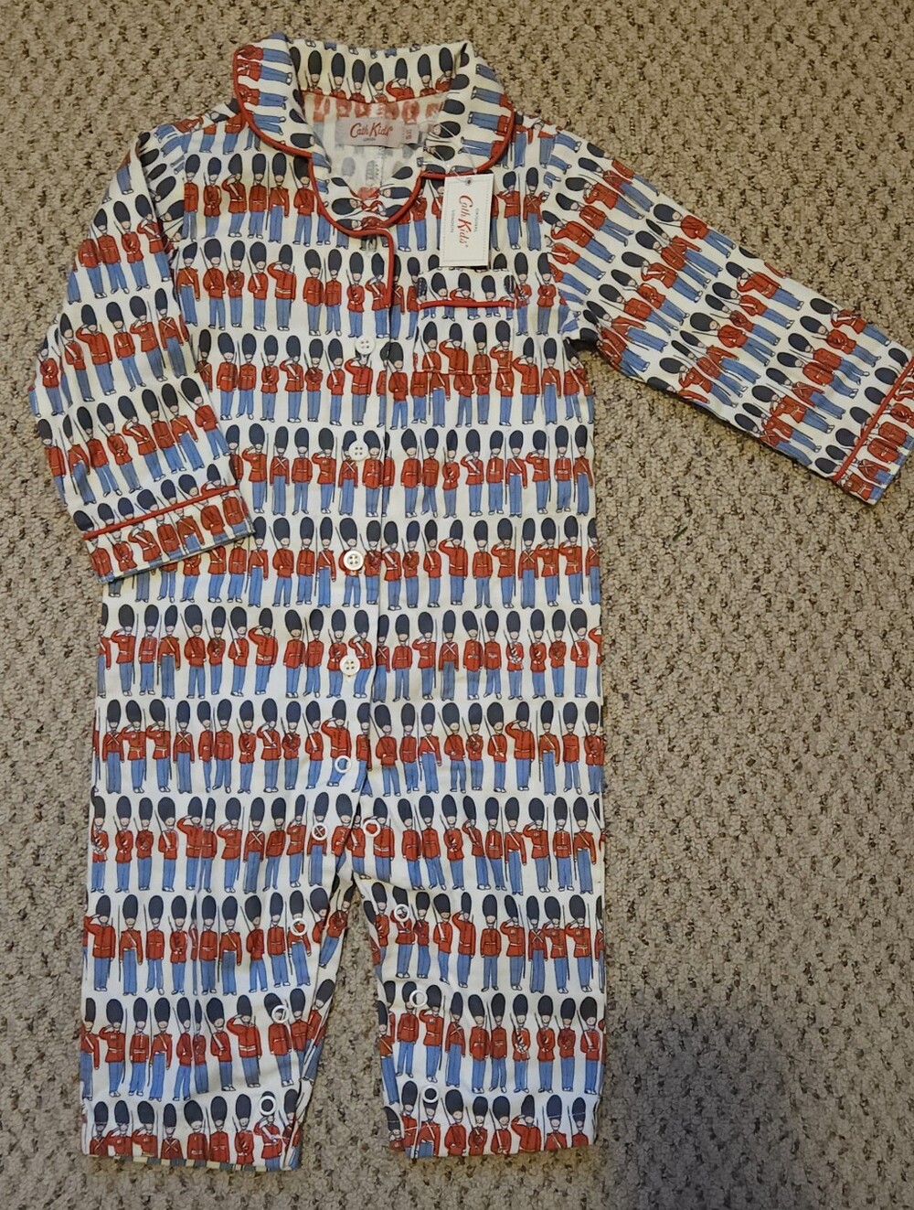 NWT Cath Kidston / Cath Kids London Guard Print Romper 6-12 Months UNIQUE!